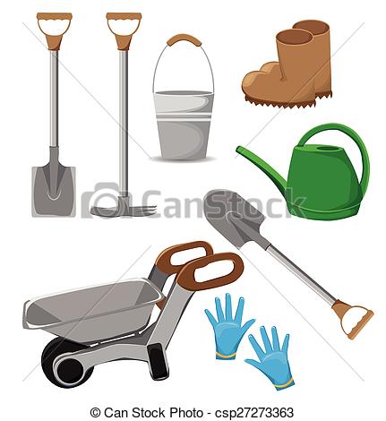 431x470 Garden Tools Clip Art Vector