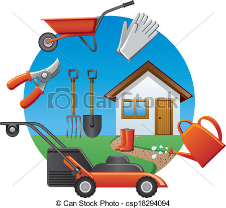450x415 Work Garden Tools Eps Vectors