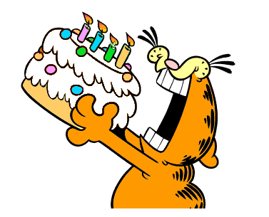 377x305 Birthday Clipart Garfield
