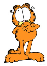180x254 Garfield At Work Clipart