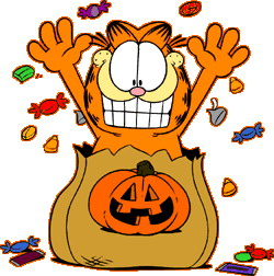 250x252 Garfield Halloween Clipart