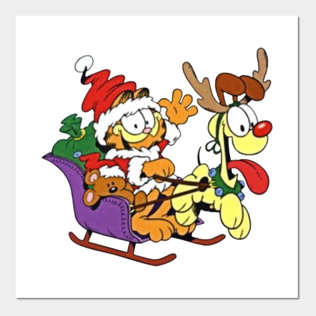 630x630 Christmas Garfield Odie Sleigh
