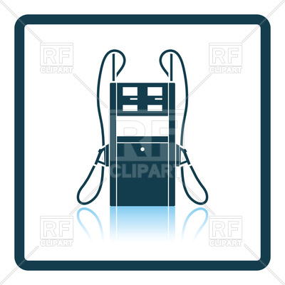 400x400 Fuel Station Icon On White Background Royalty Free Vector Clip Art