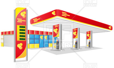 400x240 Gas Service Station Vector Image Vector Artwork