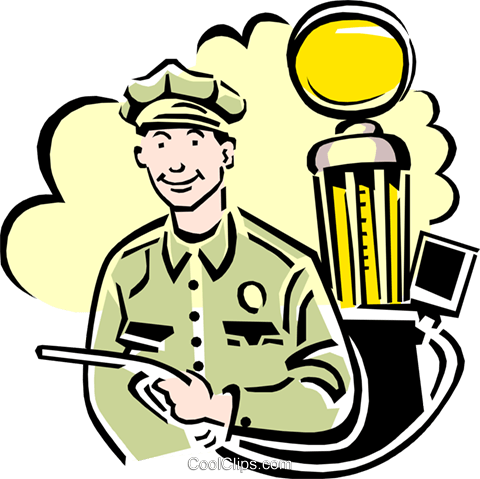 480x479 Gas Station Attendant Royalty Free Vector Clip Art Illustration