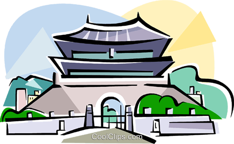 480x297 Korea The South Gate Of Seoul Royalty Free Vector Clip Art