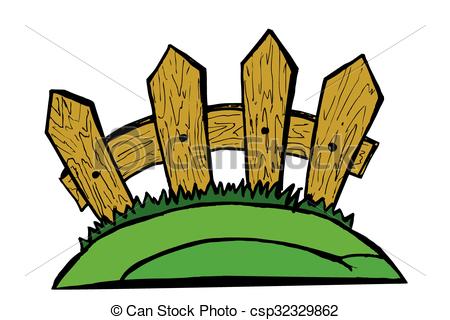 450x320 Vector Wooden Gate Clip Art Vector