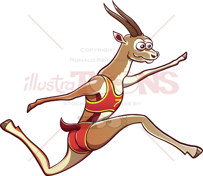 700x607 Athletic Gazelle Performing A Long Jump