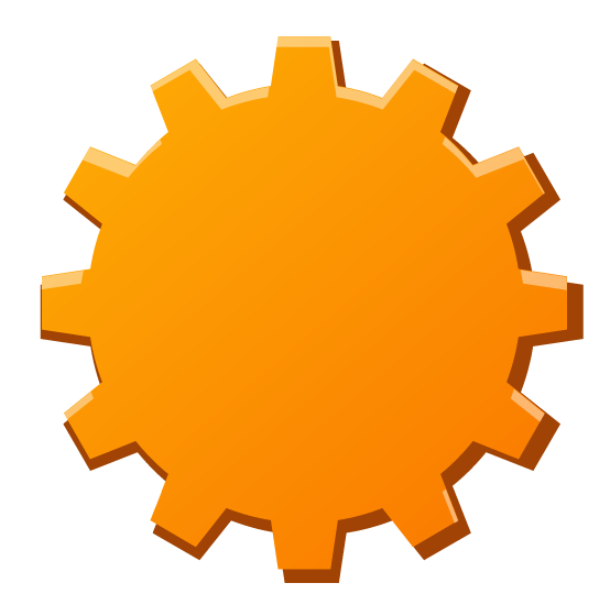 554x550 Gears Clipart Orange
