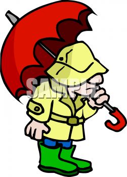 251x350 Man Holding An Umbrella Wearing Rain Gear