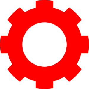 300x300 Red Gear Clip Art