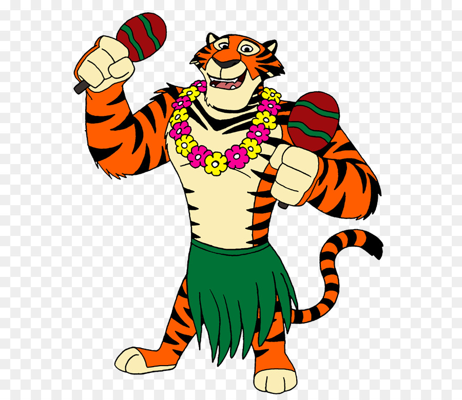 900x780 Tiger Hula Cartoon Dance Clip Art