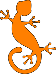 224x297 Gecko Orange Clip Art