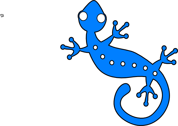 600x427 Blue Gecko Clip Art