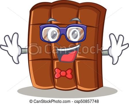 450x362 Geek Chocolate Character Cartoon Style Vector Illustration Eps