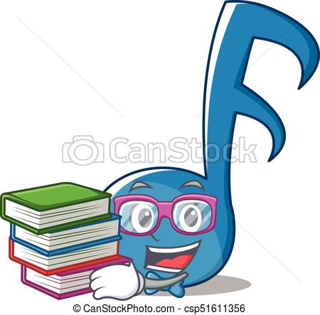 450x443 Geek Music Note Character Cartoon Vector Illustration Clipart