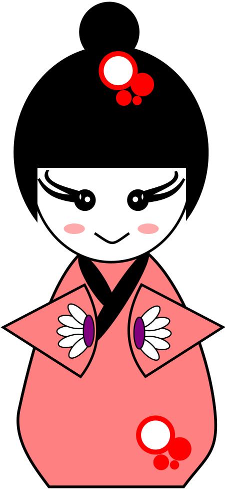 450x976 Geisha Doll Clipart