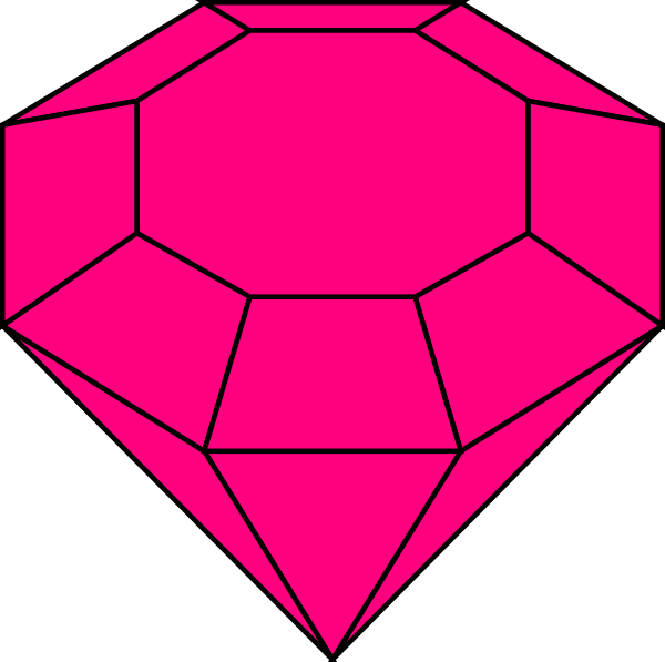 600x597 Pink Gem 2 Clip Art