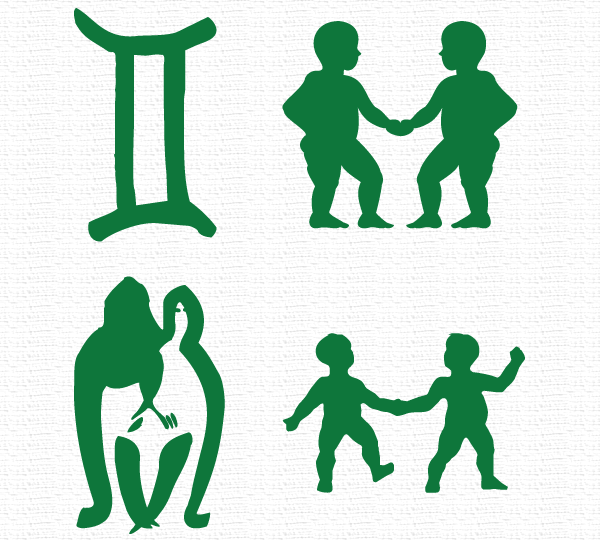 600x540 Gemini Horoscope Sign Vector Free Download Free Vector Art