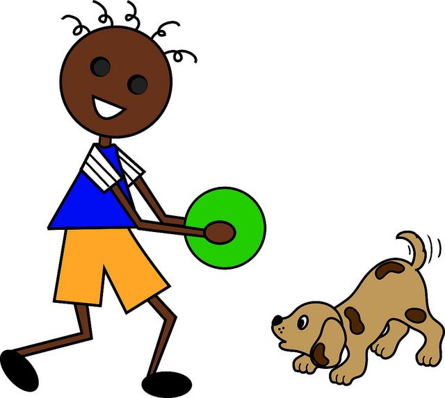 640x573 Clip Art Illustration Of A Cartoon African American Boy Playing