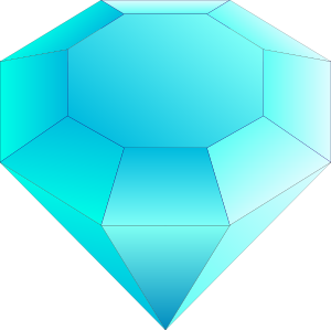 300x299 Blue Cut Gemstone (Saphire) Clip Art