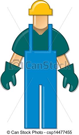 276x470 Generic Symbol Of A Blue Collar Worker. Whole Figure Clipart