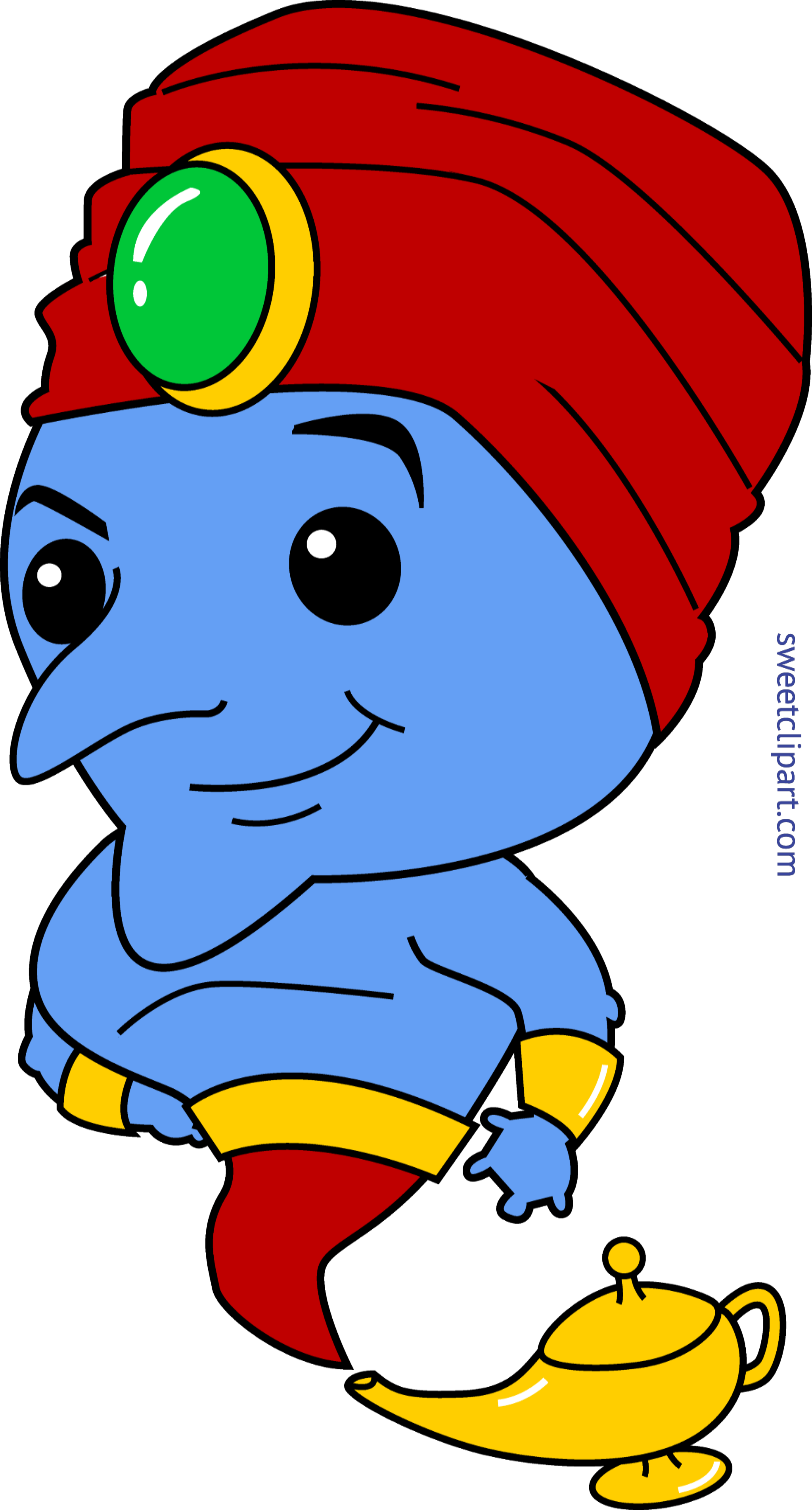 3379x6279 Genie Cute Clip Art