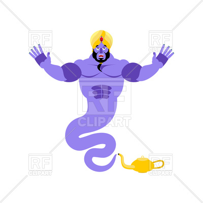 400x400 Genie Happy Emoji Royalty Free Vector Clip Art Image