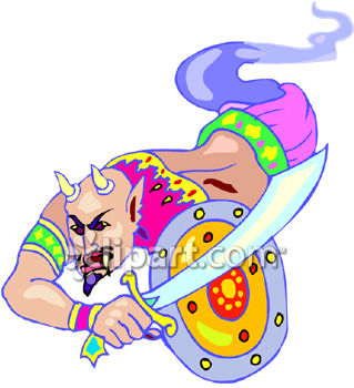 319x350 Royalty Free Clip Art Image Evil Genie