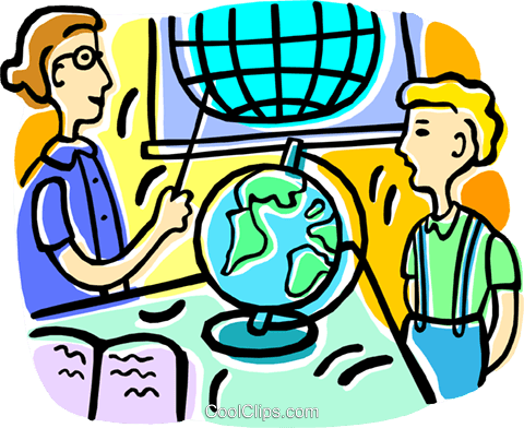 480x392 Geography Lesson Royalty Free Vector Clip Art Illustration