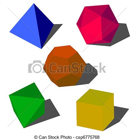 450x470 Colorfull 3d Vector Geometric Shapes Vector