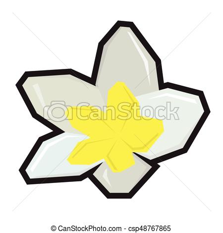 450x470 Isolated Geometric Flower On A White Background, Vector Clip