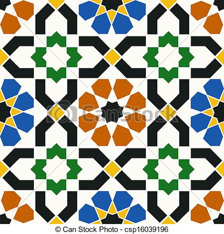 450x470 Seamless Islamic Geometric Pattern Eps Vectors