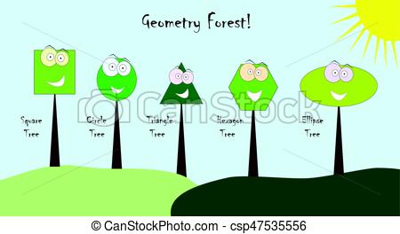 450x264 Geometric Shapes With Funny Faces Vector