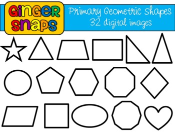 350x263 Primary Geometric Shapes Clip Art Set By Ginger Snaps Clip Art Tpt