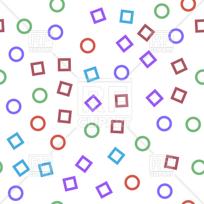 400x400 Colorful Geometric Seamless Pattern On White Background Royalty