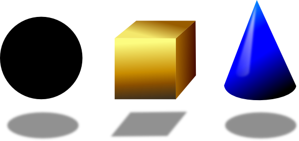 600x283 Geometric Solids Clip Art