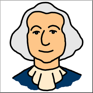 304x304 Clip Art Cartoon Faces George Washington Color I