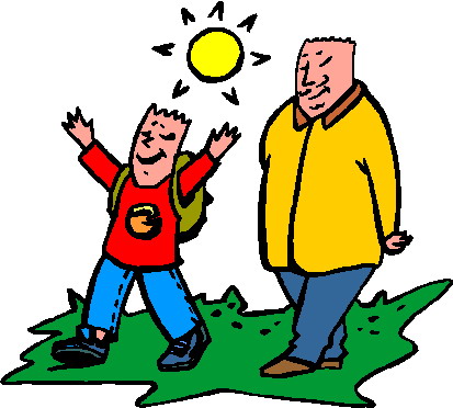 413x372 Morning Walk Clipart