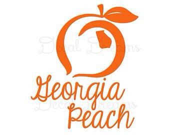 340x270 Georgia Peach Outline Logo Clipart