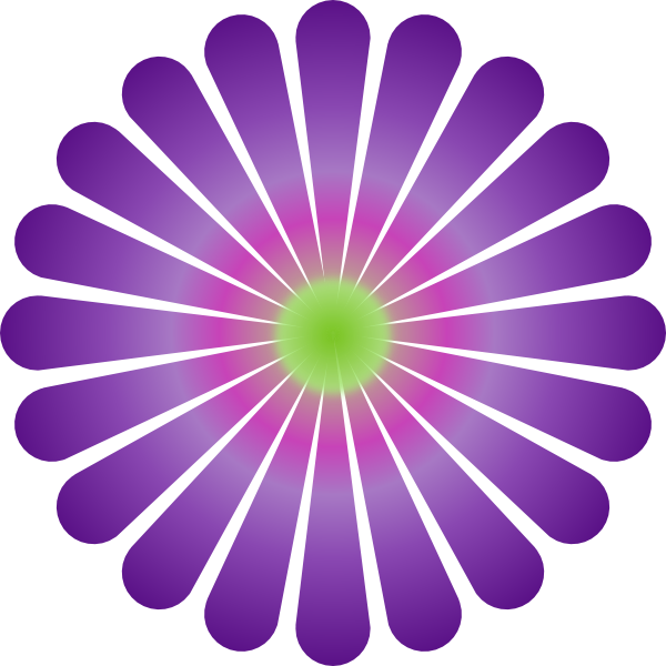 600x600 Purple Daisy Clip Art