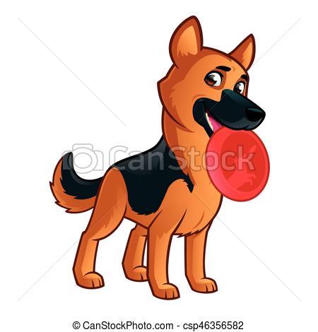 450x470 Friendly Dog Of The German Shepherd Breed Vector