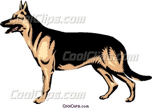 300x214 German Shepherd Vector Clip Art