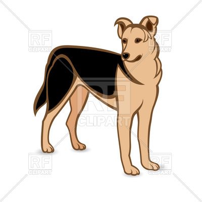 400x400 German Shepherd Dog Royalty Free Vector Clip Art Image