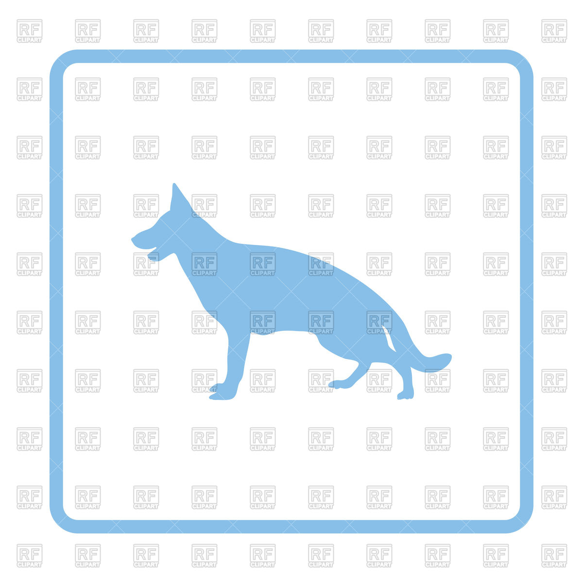 1200x1200 German Shepherd Icon Royalty Free Vector Clip Art Image