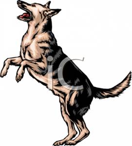 271x300 A Colorful Cartoon Of A German Shepard