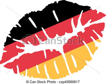 450x360 Germany Flag Kiss Vector Clip Art