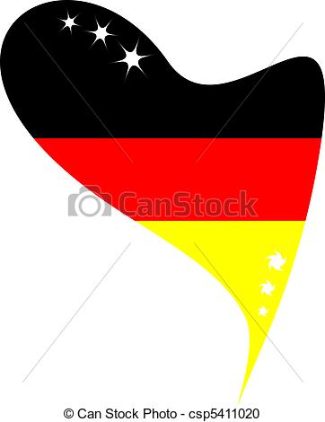 362x470 Flag Germany In Heart. Germany In Heart. Icon Of Germany Vector