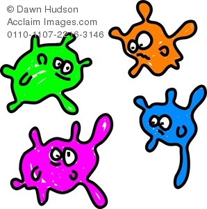 298x300 Unusual Germs Clipart Black White Cartoon Germ Virus Prawny Clip