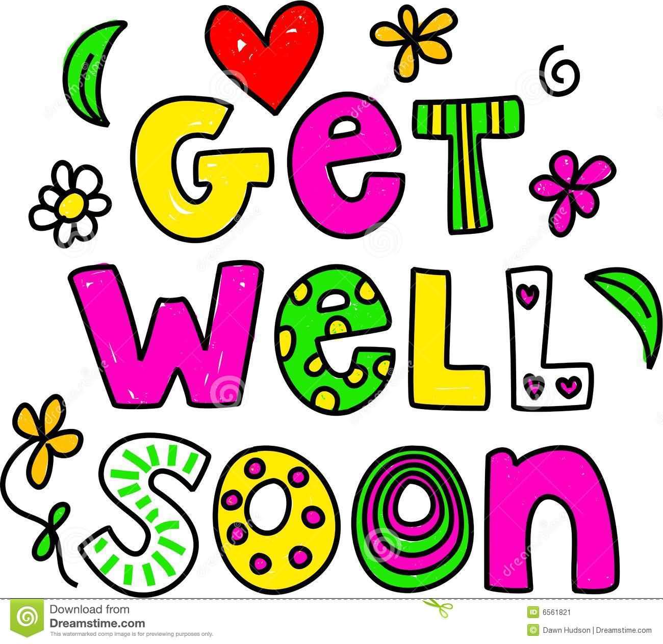 1300x1264 Get Well Soon Colorful Clipart